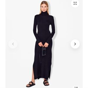 NWT Magali Pascal Beatrix Ribbed Knit sweater midi maxi long sleeve Slits dress